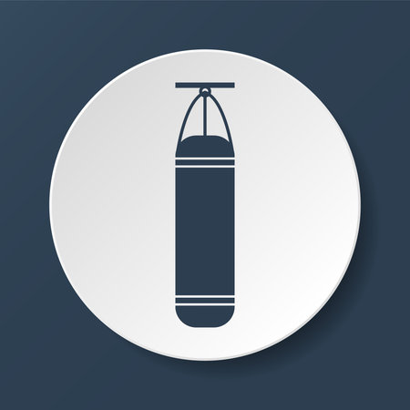 The Punching Bag icon. Boxing symbol. Flat Vector illustrationのイラスト素材