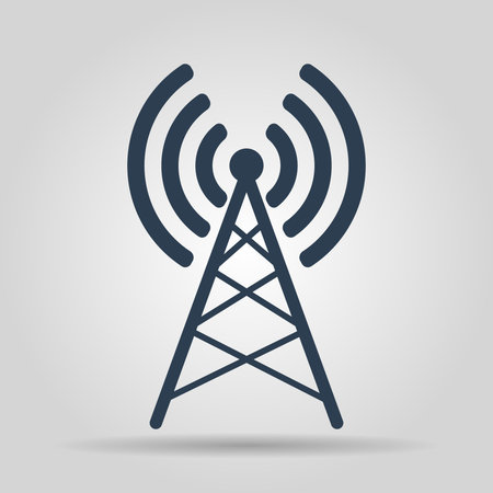 Antenna icon, Vector flat Illustration EPS 10のイラスト素材