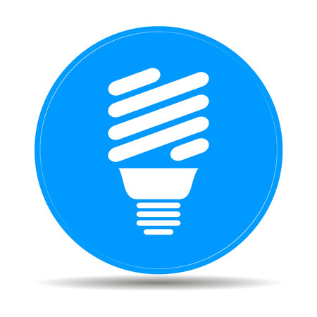 Vector energy saving fluorescent light bulb icon.のイラスト素材