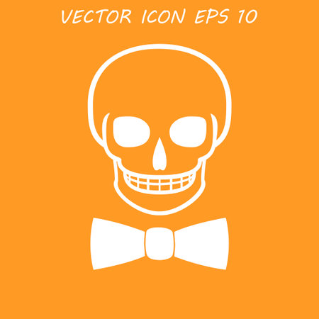 Skull icon isolated, tie. のイラスト素材