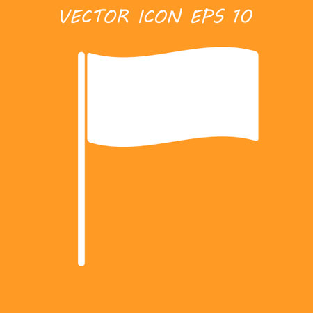 Flag icon. Location marker symbol. Flat design styleのイラスト素材