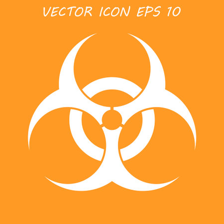 Bio hazard icon - vector web illustration, easy paste to any background.のイラスト素材