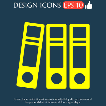 Flat Folder icon.のイラスト素材