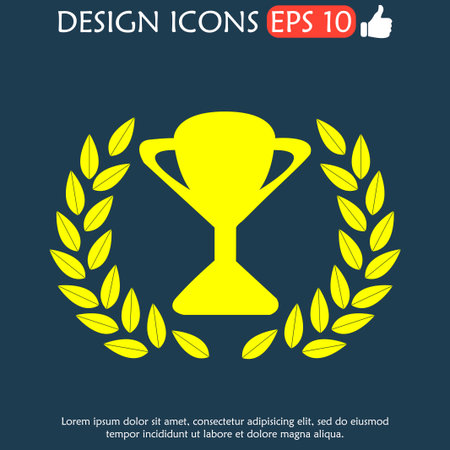 Trophy and awards icon. Flat design styleのイラスト素材
