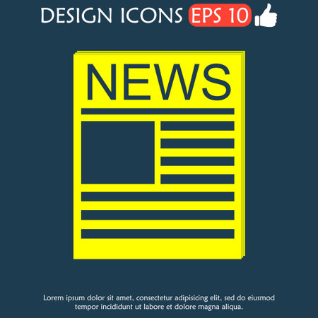 Flat  icon of news. Vector illustrator EPSのイラスト素材