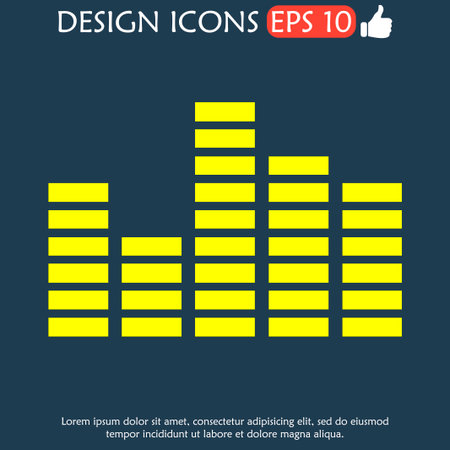 Equalizer icon. Flat design style modern vector illustration.のイラスト素材