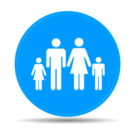 family icon. Flat design style eps 10のイラスト素材