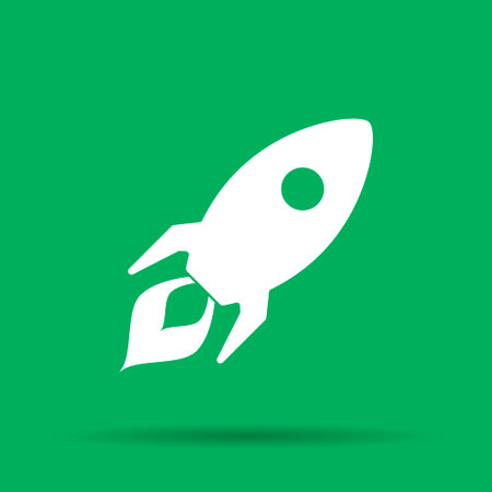 Rocket icon. Flat design style eps 10のイラスト素材