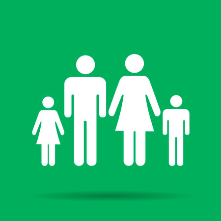 family icon. Flat design style eps 10のイラスト素材