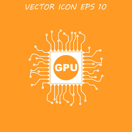 Circuit board  icon. Technology scheme square symbol.