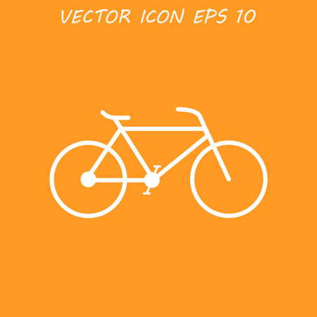 Minimalistic bicycle icon. Vector, EPS 10 illustrationのイラスト素材