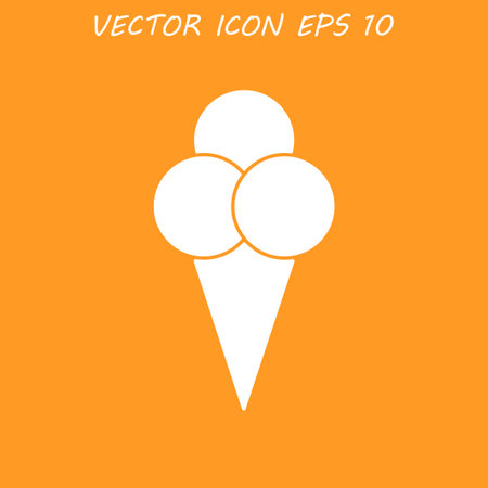 Ice Cream icon. Flat Vector illustration EPSのイラスト素材