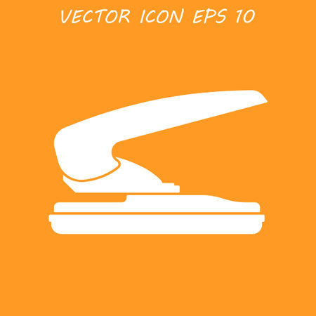 two hole paper puncher icon, vector illustrationのイラスト素材