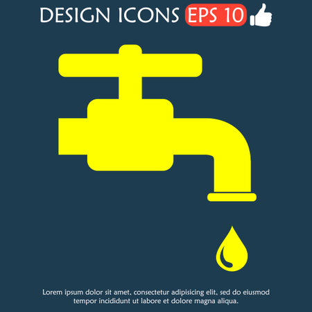 Tap icon. Flat vector illustrator Eps 10のイラスト素材