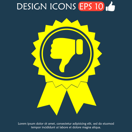Vector medallion icon. Flat vector illustrator Eps  10のイラスト素材