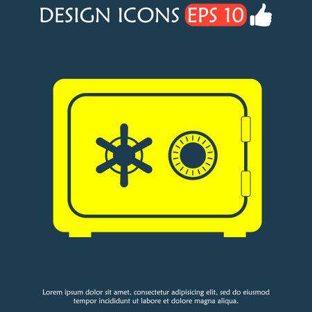 Safe vector icon, vector eps 10 illustrationのイラスト素材