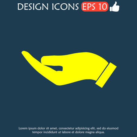 Vector protecting hands icon, isolated illustration EPSのイラスト素材