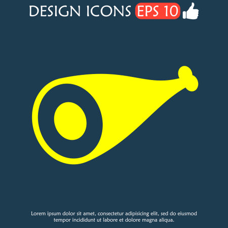 Meat icon Flat design style eps 10のイラスト素材