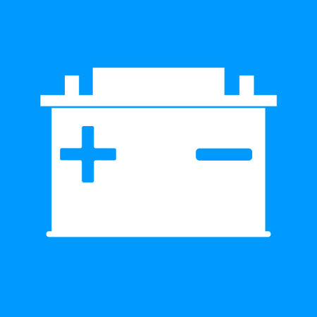 car battery vector icon. Flat design style eps 10のイラスト素材