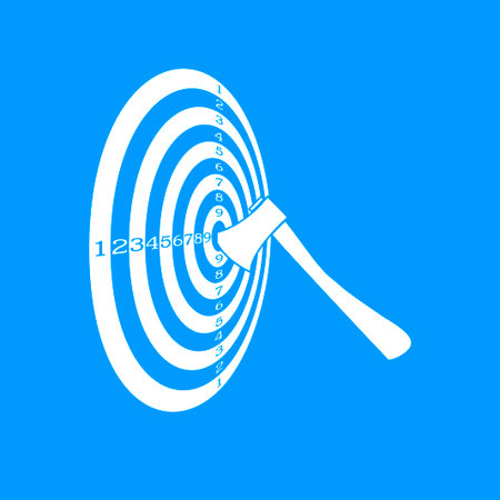 Vector target and ax icon. Flat design style eps 10のイラスト素材