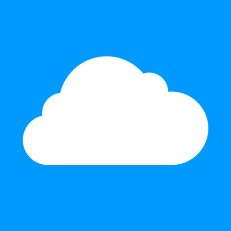cloud icon, flat vector illustration. 