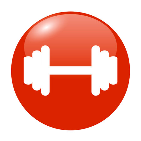 Vector modern flat dumbbell icon.  のイラスト素材