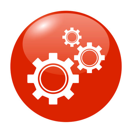 Gears icon, vector illustration. Flat design styleのイラスト素材