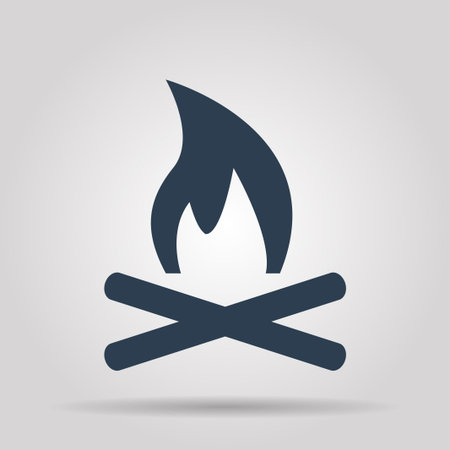 Vector Illustration of a Fire Icon. Flat design style eps 10のイラスト素材