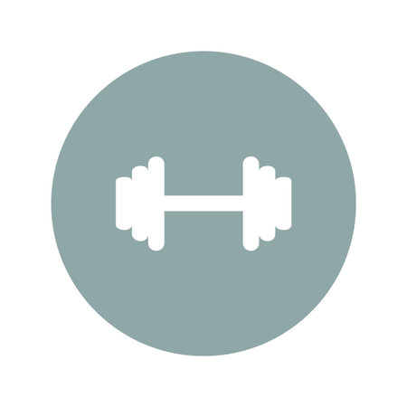 Vector modern flat dumbbell icon. Eps 10.のイラスト素材