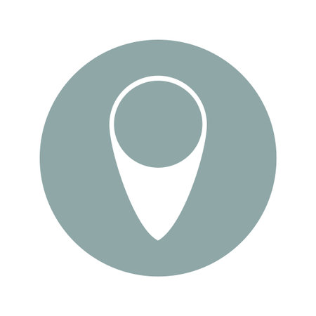 Map pointer flat icon, vector illustration. Flat design style.のイラスト素材