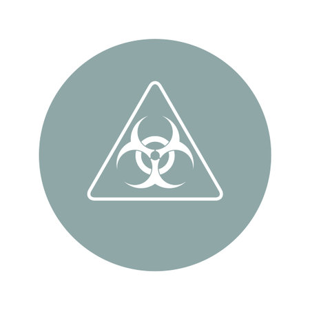 Vector biohazard sign or icon, flat Illustrationのイラスト素材