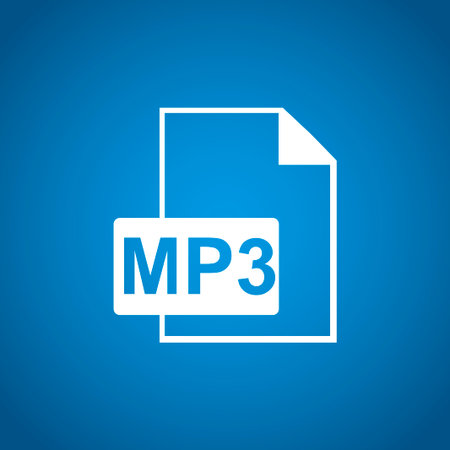 mp3 file icon. Flat design style eps 10のイラスト素材