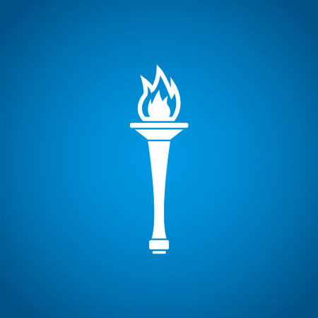 Torch icon - Vector Illustration EPS 10. Flat design styleのイラスト素材