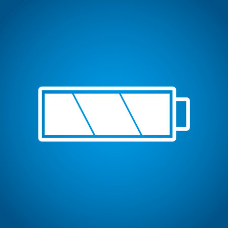 Battery icon. Flat design style eps 10のイラスト素材