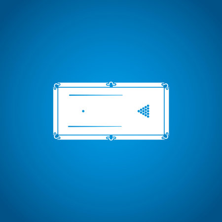 pool or billiards table symbol. Flat design style.