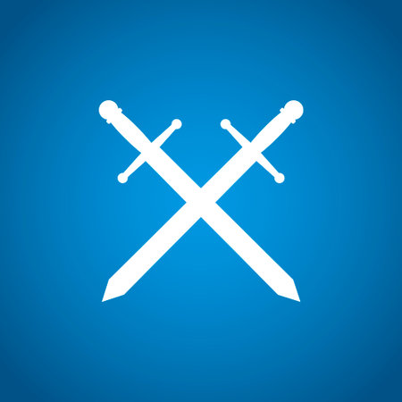sword icon vector beautiful, isolated vector eps illustrationのイラスト素材