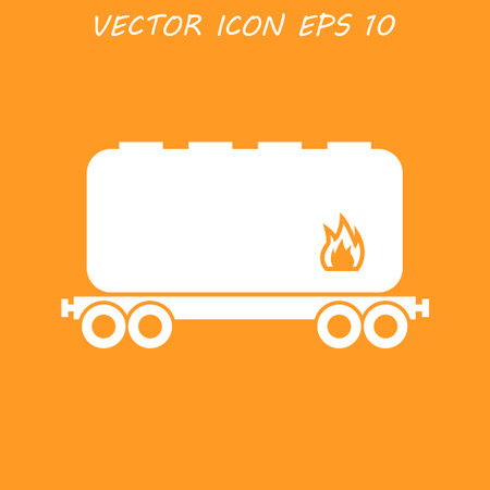 Railroad tank icon. Flat design style eps 10のイラスト素材