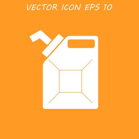 Jerrycan oil vector icon. Flat design style eps 10のイラスト素材