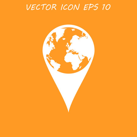 Pictograph of globe. Map pointer. Illustration vector EPS 10のイラスト素材