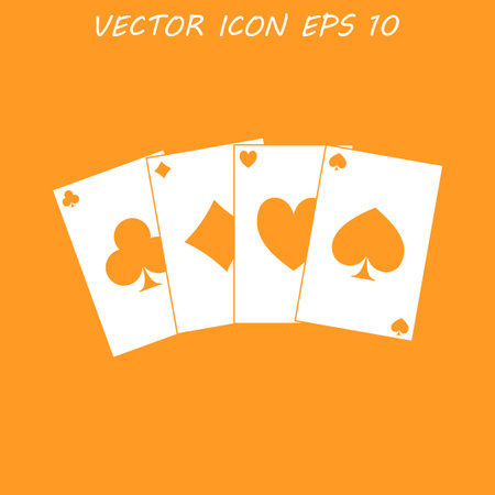 playing cards icon. Flat design style eps 10のイラスト素材