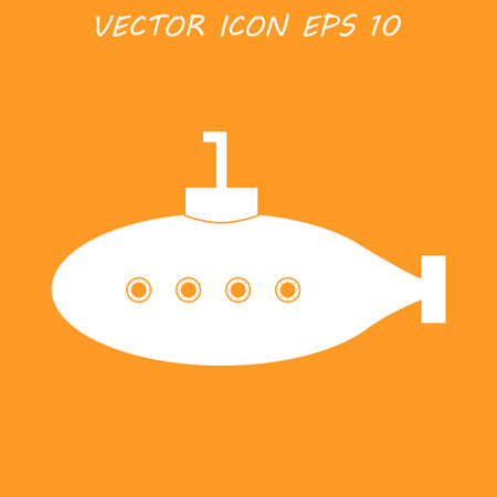 submarine icon. Flat design style のイラスト素材