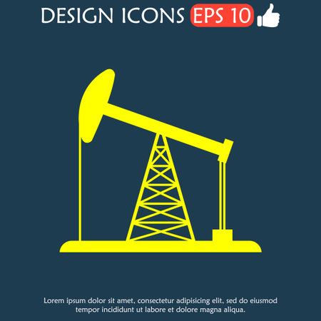 Oil Rig Icon. Flat design style eps 10のイラスト素材