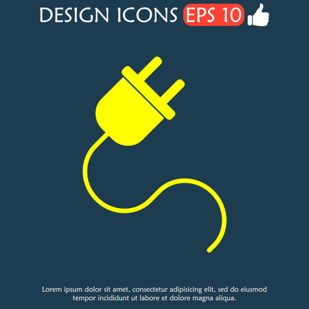 plugs icon,vector illustration. Flat design style eps 10のイラスト素材