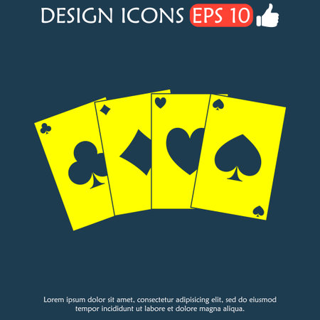 playing cards icon. Flat design style eps 10のイラスト素材