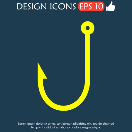 Hook icon. Flat design style eps 10のイラスト素材