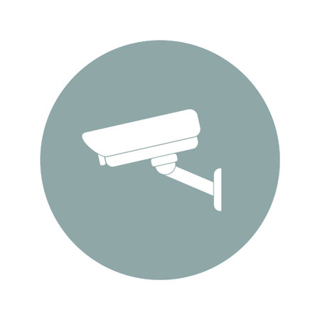 vector illustration silhouette of surveillance cameras. EPS
