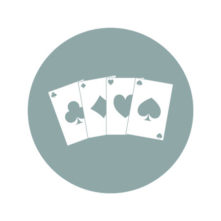 playing cards icon. Flat design style eps 10