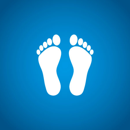 footprint - vector icon. Flat design style のイラスト素材