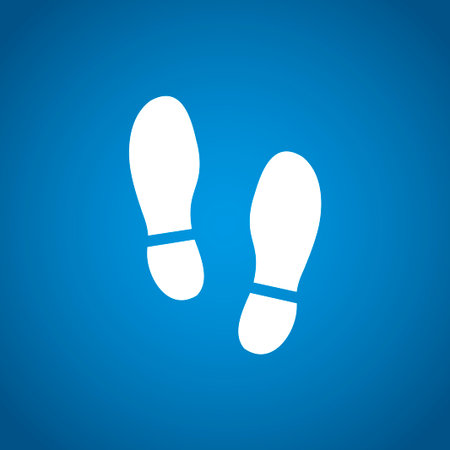 Imprint soles shoes icon.shoes print icon.vector illustration.のイラスト素材