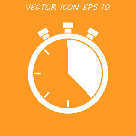 Stopwatch icon, vector illustration. Flat design styleのイラスト素材